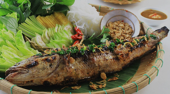 CÁ NƯỚNG CUỐN BÁNH TRÁNG