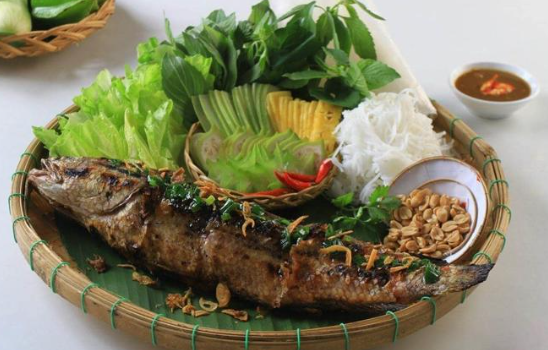 CÁ NƯỚNG CUỐN BÁNH TRÁNG
