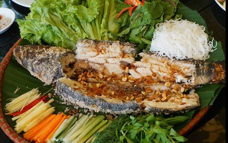 CÁ NƯỚNG CUỐN BÁNH TRÁNG
