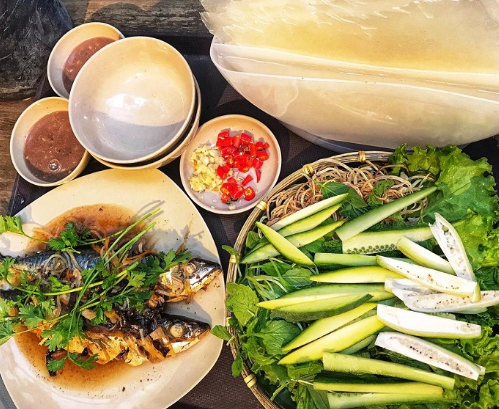 CÁ HẤP CUỐN BÁNH TRÁNG